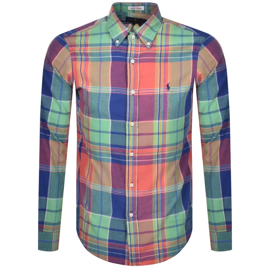 Alternative Image for ProductRalph Lauren Check Slim Fit Long Sleeve Shirt Red1